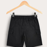 Shorts with pockets - black