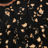 Baby shirt with small flowers - brown