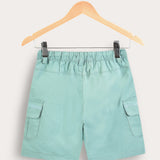 Shorts with patch pockets - Mint