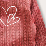 Heart Embroidery Tie Dye Set - Cherry