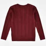 קרדיגן סריג כפתורים - בורדו