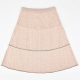 חצאית קומות מבד סריג - אבן