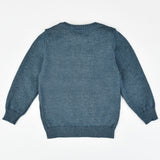 סוודר בסיומת ריב - כחול