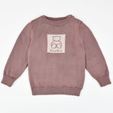 סוודר בסיומת ריב - סגול