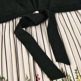 שמלת קפלים בשילוב סריג - ירוק