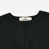 שמלת קפלים בשילוב סריג - ירוק