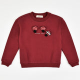 חולצת פוטר עם הדפס - בורדו