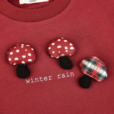 חולצת פוטר עם הדפס - בורדו