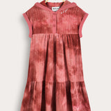 Tie Dye Sweatshirt with Hoodie - Cherry