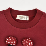 חולצת פוטר עם הדפס - בורדו