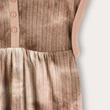 Tie-dye sarafan with hoodie - beige