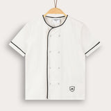 Double-breasted wrap shirt - cream