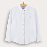 חולצת תלבושת מכופתרת - לבן