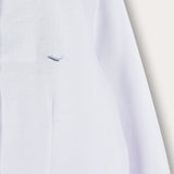 חולצת תלבושת מכופתרת - לבן