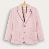 בלייזר מחויט עם כיסים - ורוד