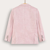 בלייזר מחויט עם כיסים - ורוד