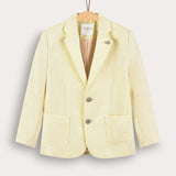 בלייזר מחויט עם כיסים - צהוב