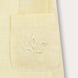 בלייזר מחויט עם כיסים - צהוב