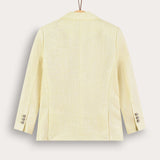 בלייזר מחויט עם כיסים - צהוב