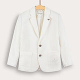 בלייזר מחויט עם כיסים - שמנת