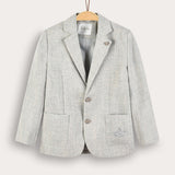 בלייזר מחויט עם כיסים - אפור