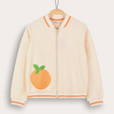 קרדיגן בומבר עם רוכסן - כתום