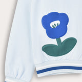 קרדיגן בומבר עם רוכסן - תכלת