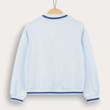 קרדיגן בומבר עם רוכסן - תכלת