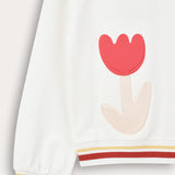 קרדיגן בומבר עם רוכסן - לבן