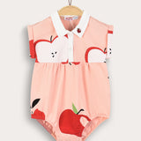 Baby overalls with collar - pink