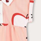 Baby overalls with collar - pink