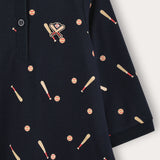 שמלת פולו עם צווארון - נייבי