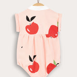 Baby overalls with collar - pink