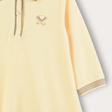 שמלת פולו עם צווארון - צהוב