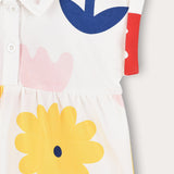 Baby overalls with collar - cream