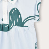 Baby overalls with collar - light blue