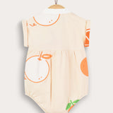 Baby overalls with collar - orange