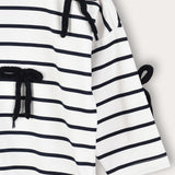 חולצת פסים עם פפיונים - נייבי