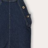 אוברול ג'ינס עם כתפיות - נייבי