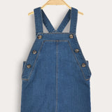 אוברול ג'ינס עם כתפיות - כחול