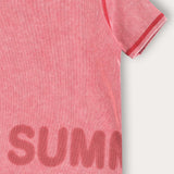 Washed shirt with inscription - purple