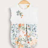 אוברול בייבי עם הדפס - כתום