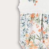 אוברול בייבי עם הדפס - כתום