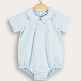 Round Neck Overalls - Light Blue