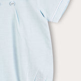 Round Neck Overalls - Light Blue