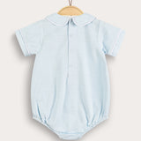 Round Neck Overalls - Light Blue