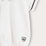 אוברול עם צווארון מעוגל - שמנת