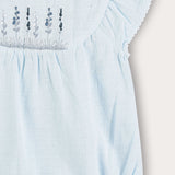 Baby overalls with embroidery - light blue