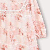 שמלת קומות בשילוב פונפונים - חמרה