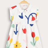 Baby overalls with collar - cream